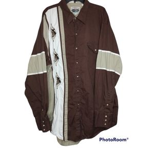 Cumberland Outfitters | Vintage Embroidered Horse Western Shirt | XXL